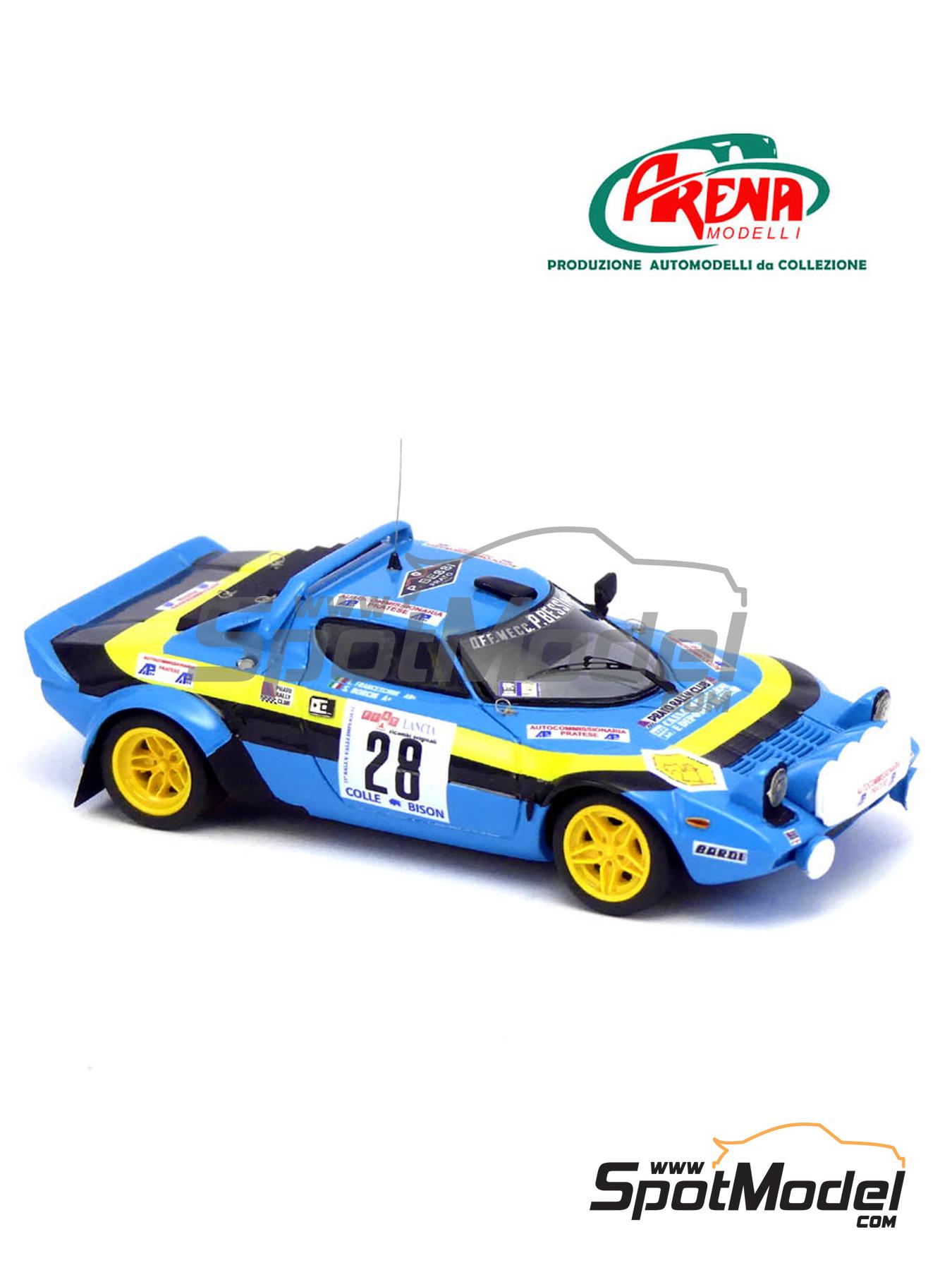 Lancia Stratos HF Prato Rally Club Team - Valli Imperiesi Rally 1982. Car  scale model kit in 1/43 scale manufactured by Arena Modelli (ref. ARE1285)